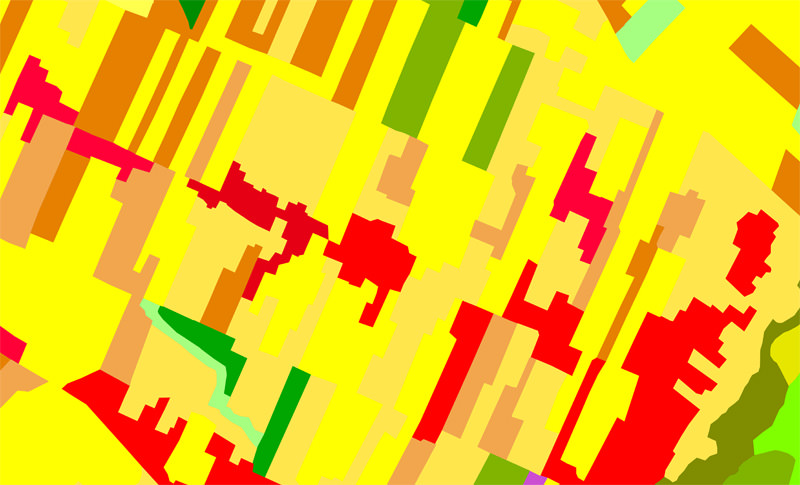 Uso e ocupação do solo da mesma área da imagem anterior — COS2018