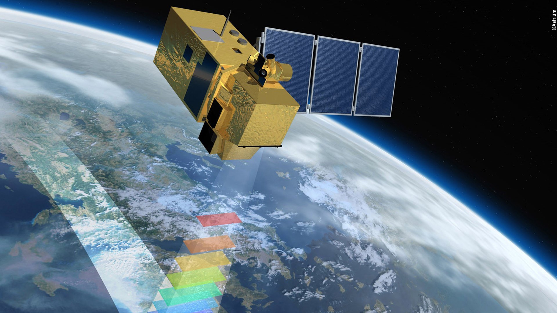 Satélite em orbita à volta da terra